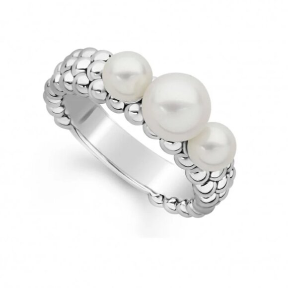 Luna Caviar Pearl Ring from Lagos Size 7 - Picture 1 of 14
